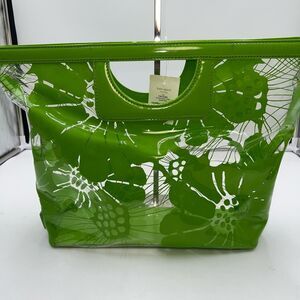 Kate Spade Kei Bloomington Clear Apple Top Handle Clutch Bag